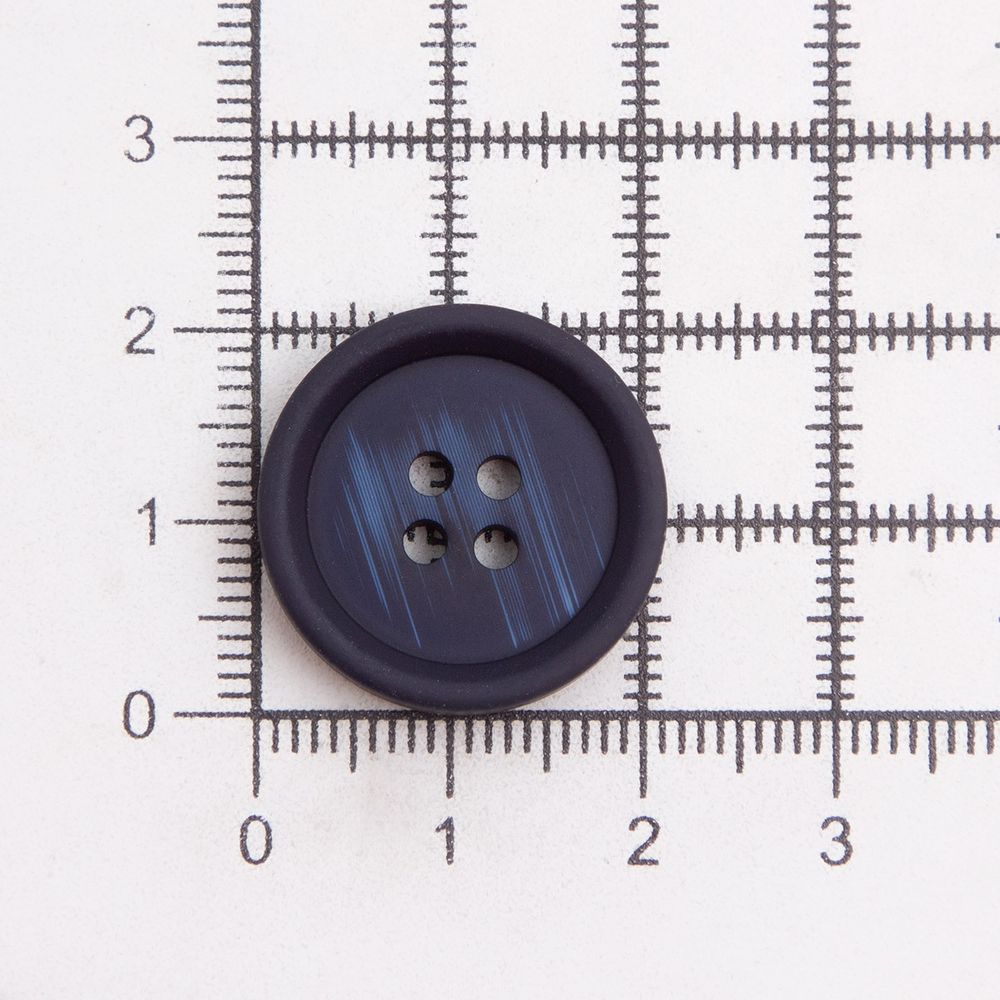 Пуговицы 4 прокола 34L (21мм), (Blue (синий)), 24 шт