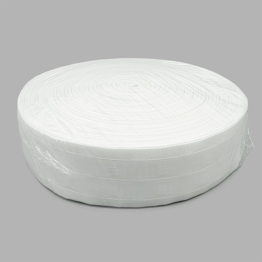 Лента (тесьма) шторная: сборка параллельная (1:1.5) 65 мм / 100 метров