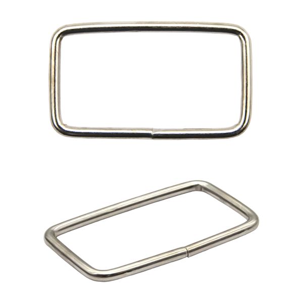 Рамка прямоугольная металл 31х15х2 мм (никель), 100 шт