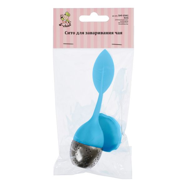 Сито для заваривания чая 4х15 см, 1 шт, №06 синий, S-Chief SHF-0341
