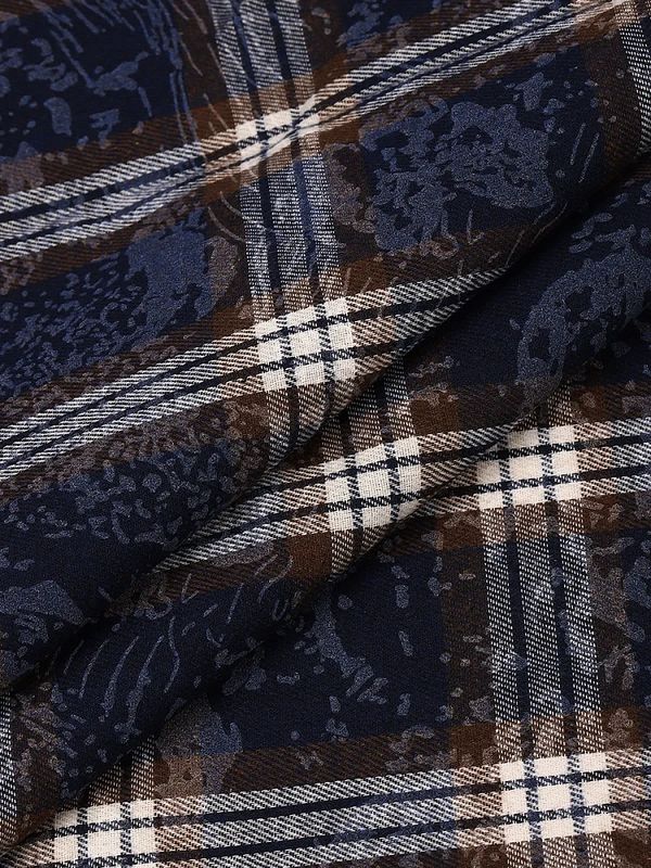 Фланель рубашечная вареная 150 г/м², 150 см / 2 метра, TBY.Fl.C751 синий