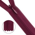 Молния потайная (скрытая) Т3 (3 мм) 1 зам., н/раз., 50 см, сливов. нейлон, 31322 / 50, 10 шт