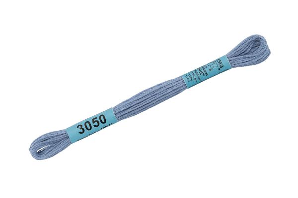 Мулине Gamma 100% хлопок, цв.3050 св.джинсовый, 24 мотка по 8 метров