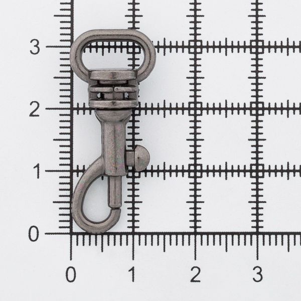 Карабин металл 10.0 мм (14х32 мм), цв.чер.никель, 20 шт