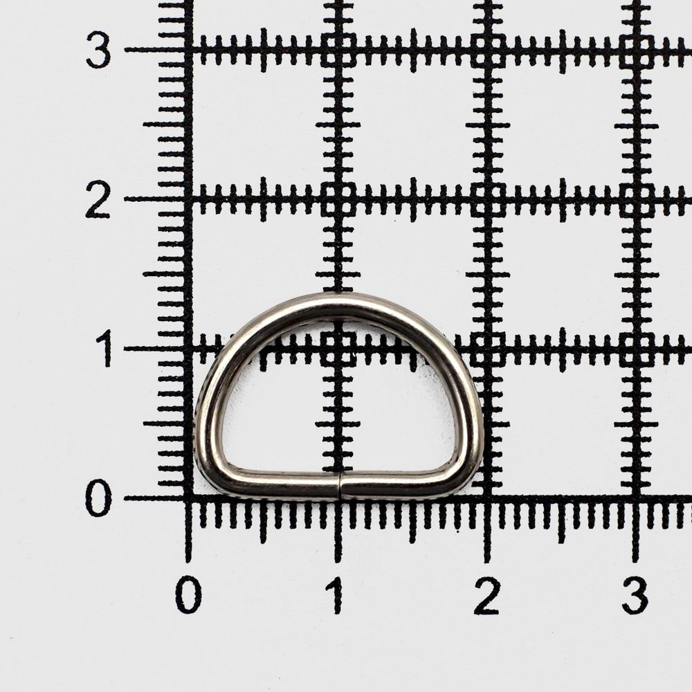 Полукольцо сварное металл внутр. 15 мм (внешн. 19х14 мм, ⌀2 мм), 100 шт, никель, 816-112