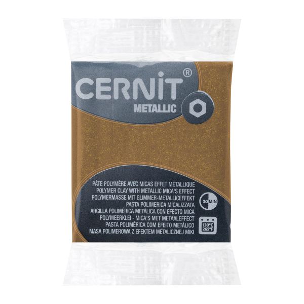 Полимерная глина запекаемая Cernit Metallic, 56 г, 059 античная бронза