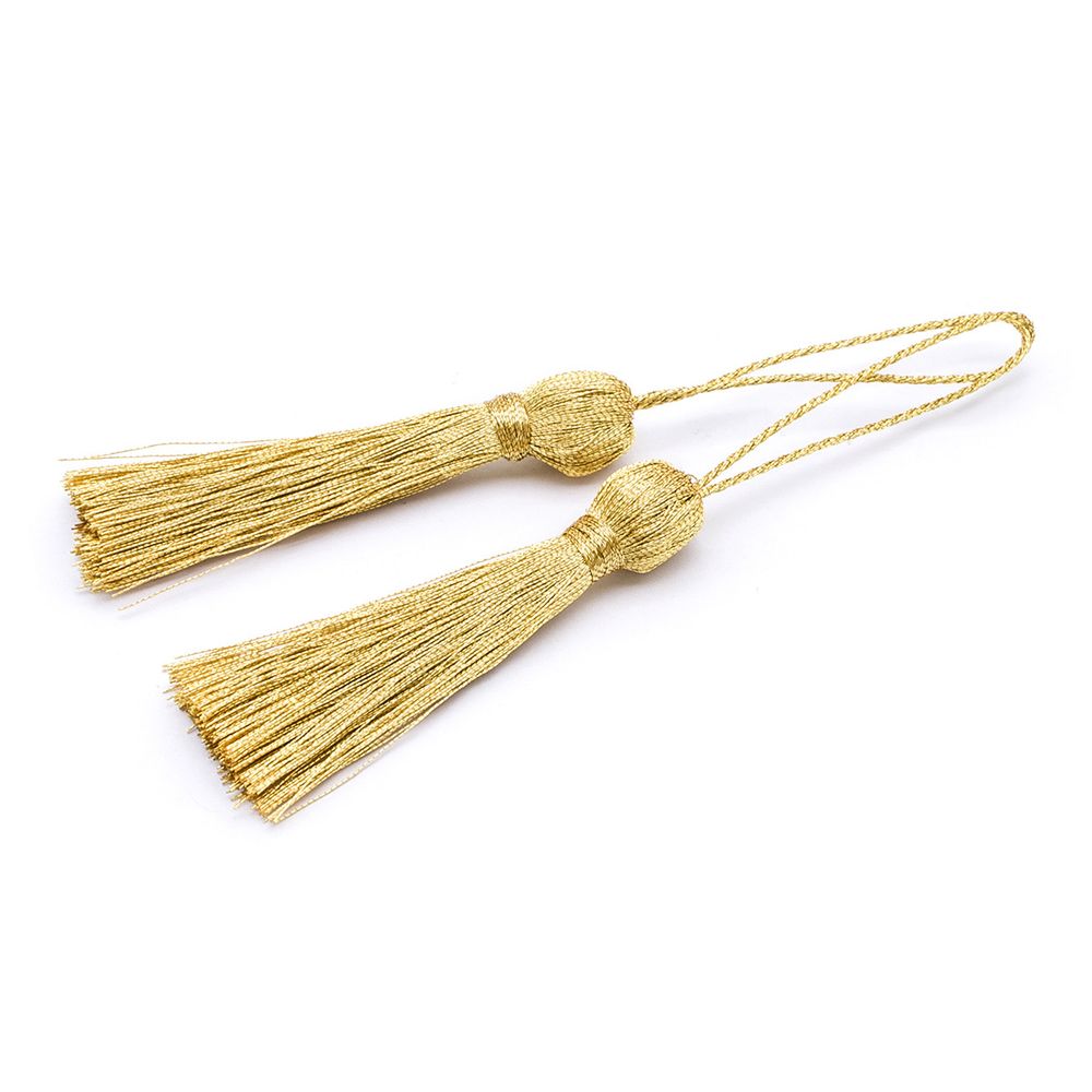 Кисти шторные 70.0 мм, метанит, золото, 5 шт