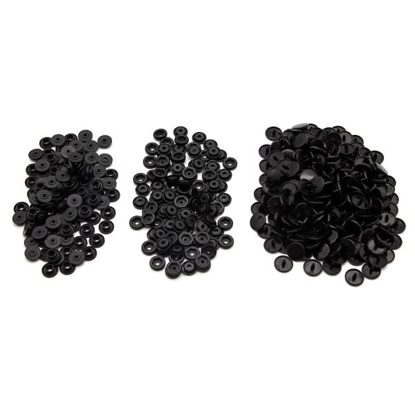 Кнопка рубашечная ⌀12,5/10мм пластик (≈100 шт) New Star (322 чёрный)