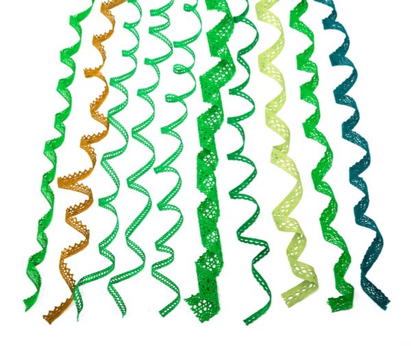 Набор кружевных лент 11 шт по 1 м, 06 зеленый, Gamma HC-VS