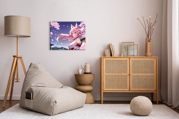 Картина по номерам Фрея PCF-24, на холсте с подрамником Сакура на ветру, 50х40 см