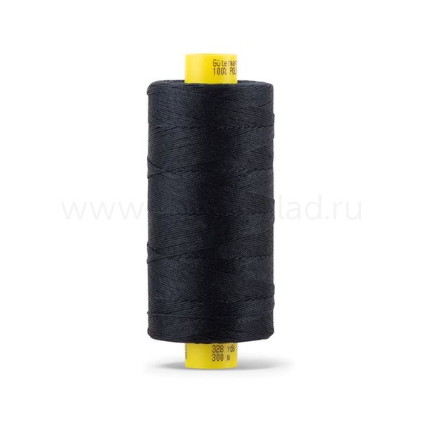 Нить отделочная Gutermann Mara 30/2, 300 м, 702404, 665 сине-черный, 1 катушка