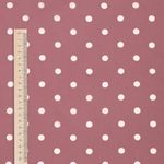 Штапель в горошек 90 г/м², 145 см / 2 метра, TBY.Vidt.08 цв.розовый