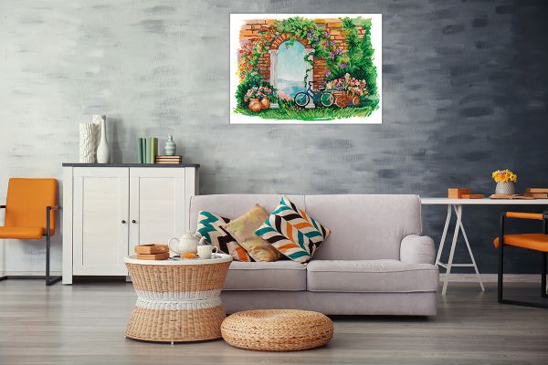 Алмазная (кристальная) мозаика Фрея, на подрамнике Прованс, 40х30 см