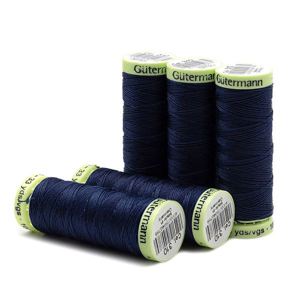 Нитки отделочные Gutermann Top Stitch, 30м, 310 т.чернильный, 5 катушек