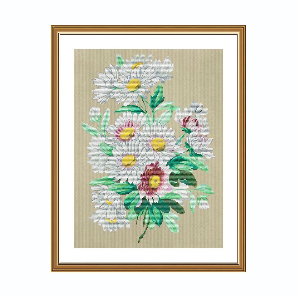 Набор для вышивания нитками Нова Слобода, Любит-не-любит 28х38 см, 616331