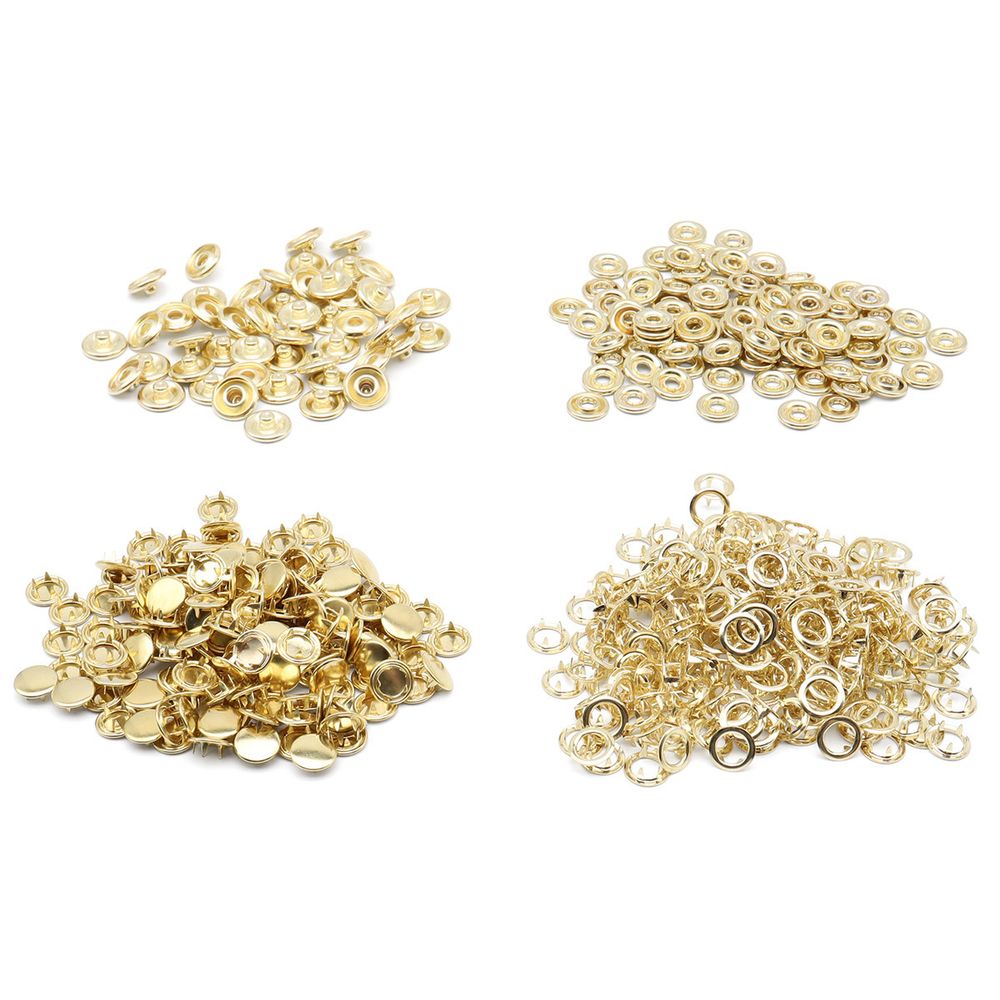 Кнопка рубашечная (джерси) закрытая ⌀9.5 мм, ≈1440 шт, МЕТАЛЛ, золото, NEW STAR