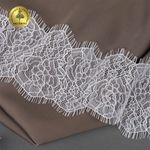 Кружево шантильи (реснички) 80 мм, цв.1 белый, 3 метра, Kruzhevo