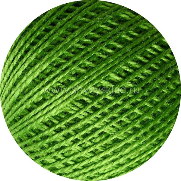 Пряжа ПНК им.Кирова Ирис / уп.20 мот. по 25 г, 150м, 3910 зеленый