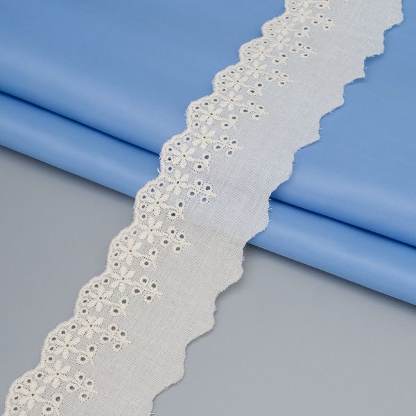 Кружево шитьё 58 мм / 14.63 метра, бежевый, QYC-062