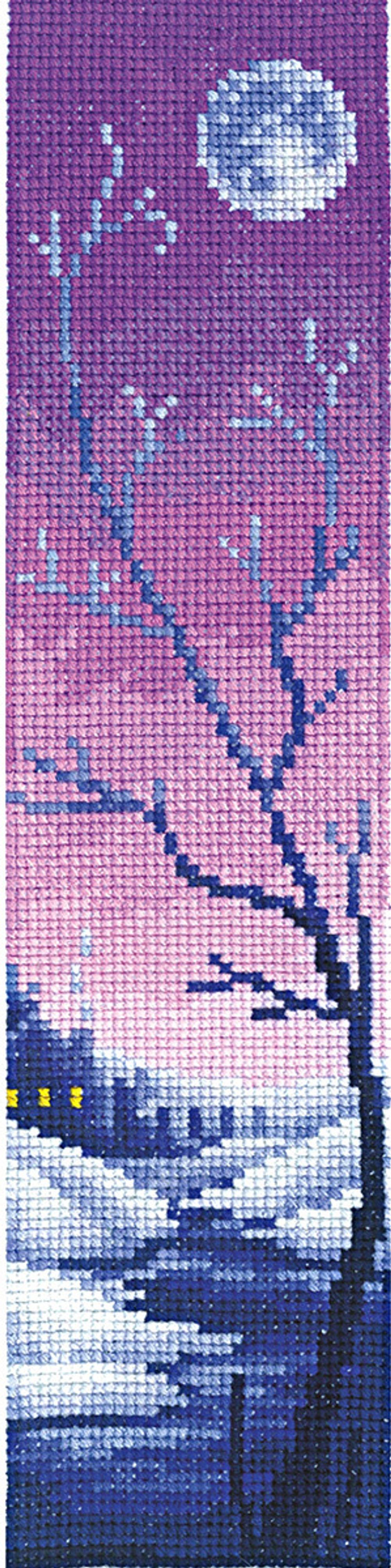 Набор для вышивания нитками Сделай своими руками, Закладки. Сиреневые сумерки, 5.5х22 см