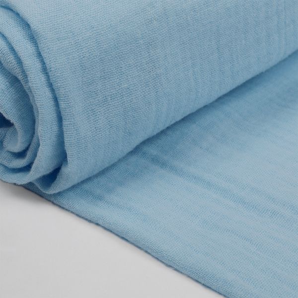 Муслин 125 г/м², 130 см / 2 метра, TBY.Mus.24723.7.2, цв.07 св.голубой