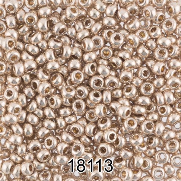 Бисер Preciosa 10/0 (2.3 мм), 500 г, 18113 (Ф441) бежевый/металлик
