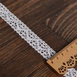 Кружево вязаное (тесьма) 20 мм, диз. 295, тонкая нить, цв.02 белый уп. 10 м, Kruzhevo