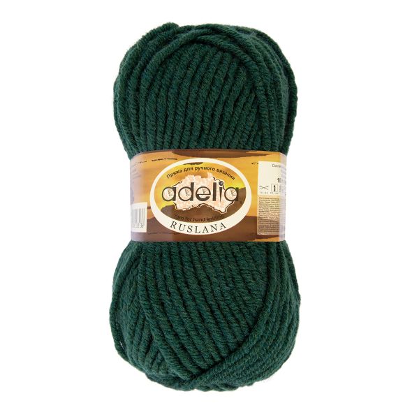 Пряжа Adelia Ruslana / уп.5 мот. по 100г, 100 м, 05 т.зеленый