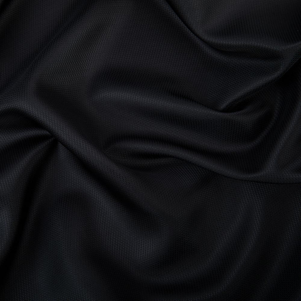 Ткань подкладочная (таффета) с рисунком 96 г/м², 100х145 см, 100 черный (мелкий рубчик), Gamma JTR