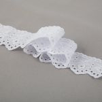 Кружево шитьё 40 мм / 9±0.2 метров, Турция, белый, Gamma GYEM-4002