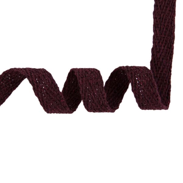 Тесьма (лента) киперная (100% х/б) 10 мм / 25 метров, бордо, Gamma С3861Г17