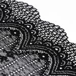 Кружево бельевое эластичное 230 мм / 10 м, 8037, цв.черный, Kruzhevo