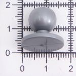 Пуговицы Пукли для поварских курток 12 шт, 10мм (d основания=18мм, h=16мм) (серебро)