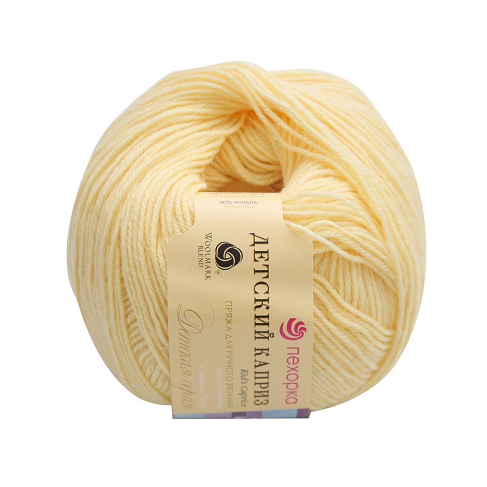 Пряжа Пехорка Детский каприз / уп.10 мот. по 50 г, 225 м, 53-Св.желтый