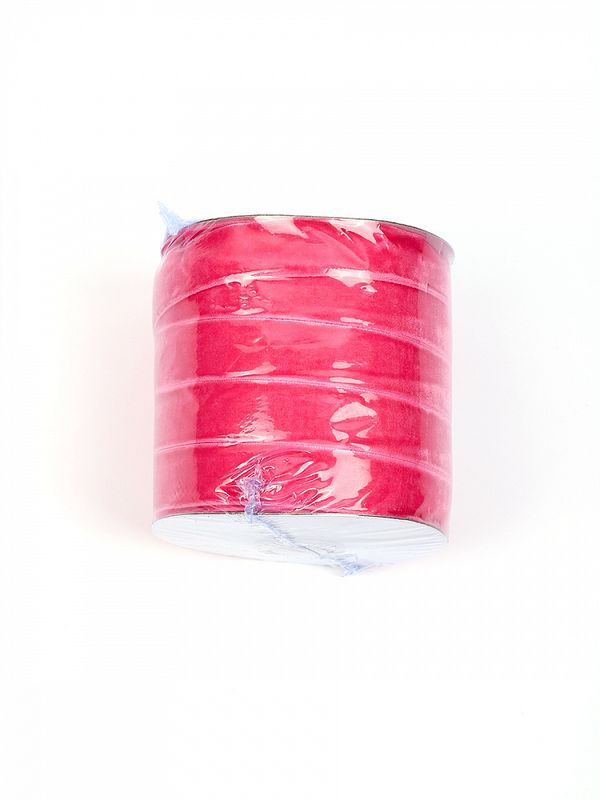 Лента бархатная (тесьма) 20.0 мм / 22.86±1 метров, арт.20VR27 нейлон цв.яр.розовый