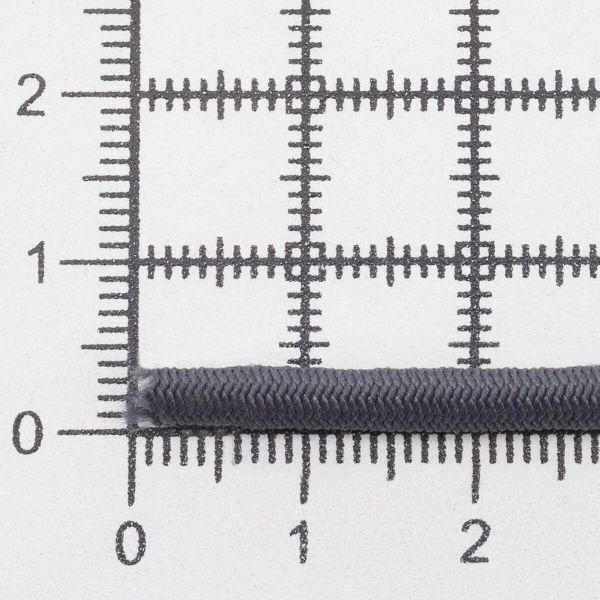 Резинка шляпная (шнур эластичный) ⌀4.0 мм / 100 метров, 12 серый