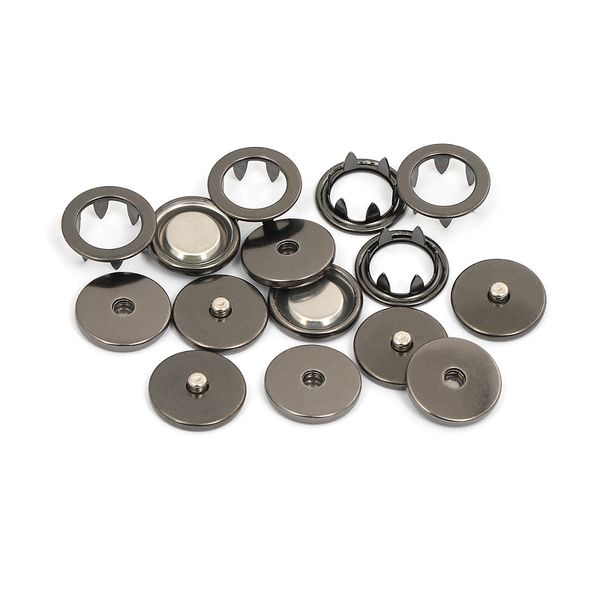 Кнопка установочная 20.0 мм, TBY.KL-20, цв.чер.никель уп. 20 шт, TBY