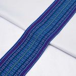 Лента для поясов 120 мм / 15 метров, рис 9857, син/бел/красн/зел/черн, С3882Г17