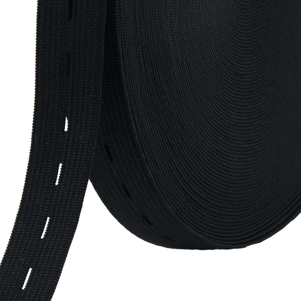 Резинка перфорированная 20.0 мм / 25 метров, черный