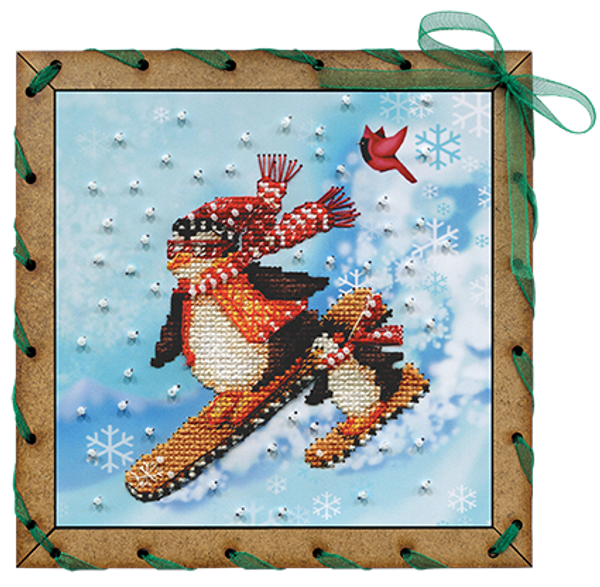 Набор для вышивания бисером Нова Слобода, Спорт смены 15х15 см