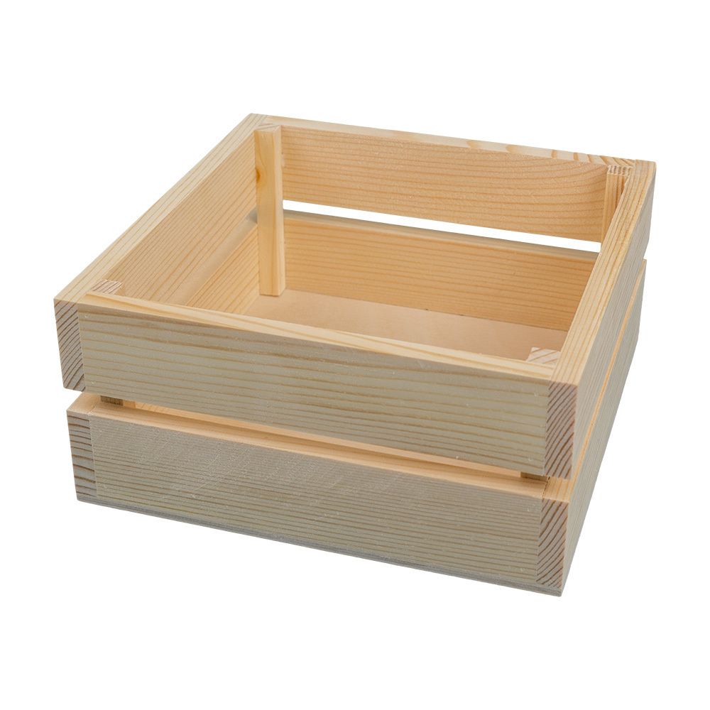 Заготовка деревянная Ящик массив квадратный, сосна, 20х20х9 см, ВД-331 Mr.Carving