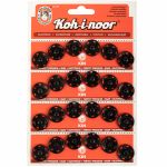 Кнопка пришивная металл ⌀18.0 мм, 4х6 шт, черный, KOH-I-NOOR 10 (KIN1000 №7)