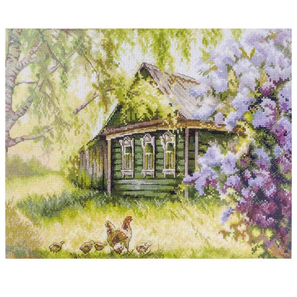 Набор для вышивания нитками, У-08 У бабули 28,5х24см