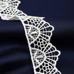 Кружево гипюр (плетёное) 30 мм, цв.4 молочный, уп. 9 м, Kruzhevo