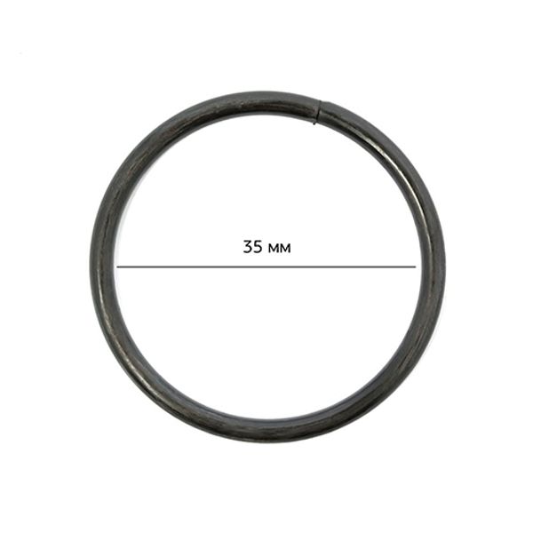 Кольцо разъемное металл in ⌀35 мм (41 мм внешн.), цв. оксид, уп. 100 шт
