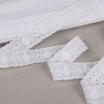 Кружево шитьё хлопок.1478 17 мм, цв.01 белый, уп.13.71м, Kruzhevo