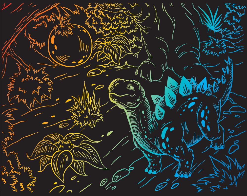 Набор для творчества Гравюра №66 Спинозавр, 20х25.5 см, Hobbius SGHK