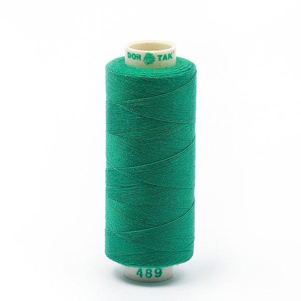 Нитки швейные бытовые Dor Tak 40/2, 366 м / 10 кат., 489 бирюзовый