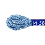 Мулине Gamma металлик NM 12 мотков по 6 метров, M-58 белый/фиолетовый, Gamma MOULINE