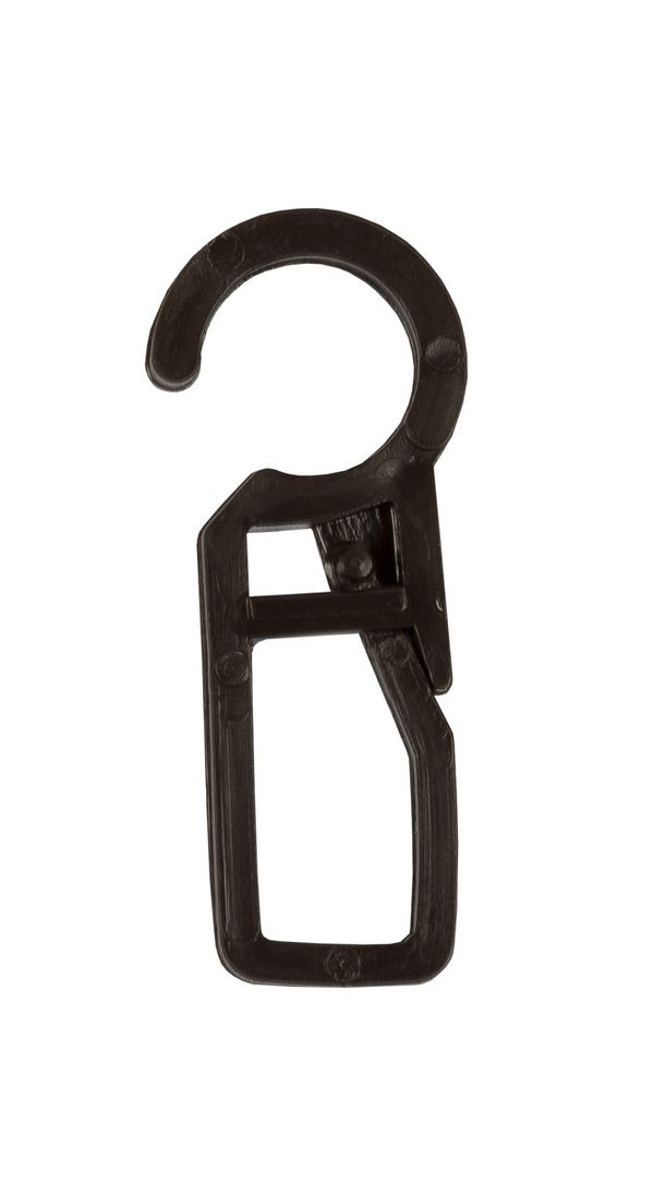 Крючки шторные для карниза с замком 35 мм, 100 шт, С-1875 т. коричневый, Gamma